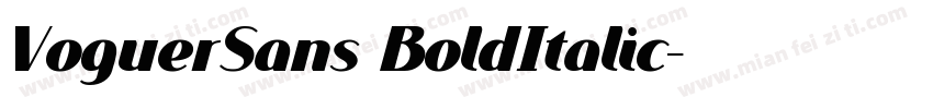 VoguerSans BoldItalic字体转换